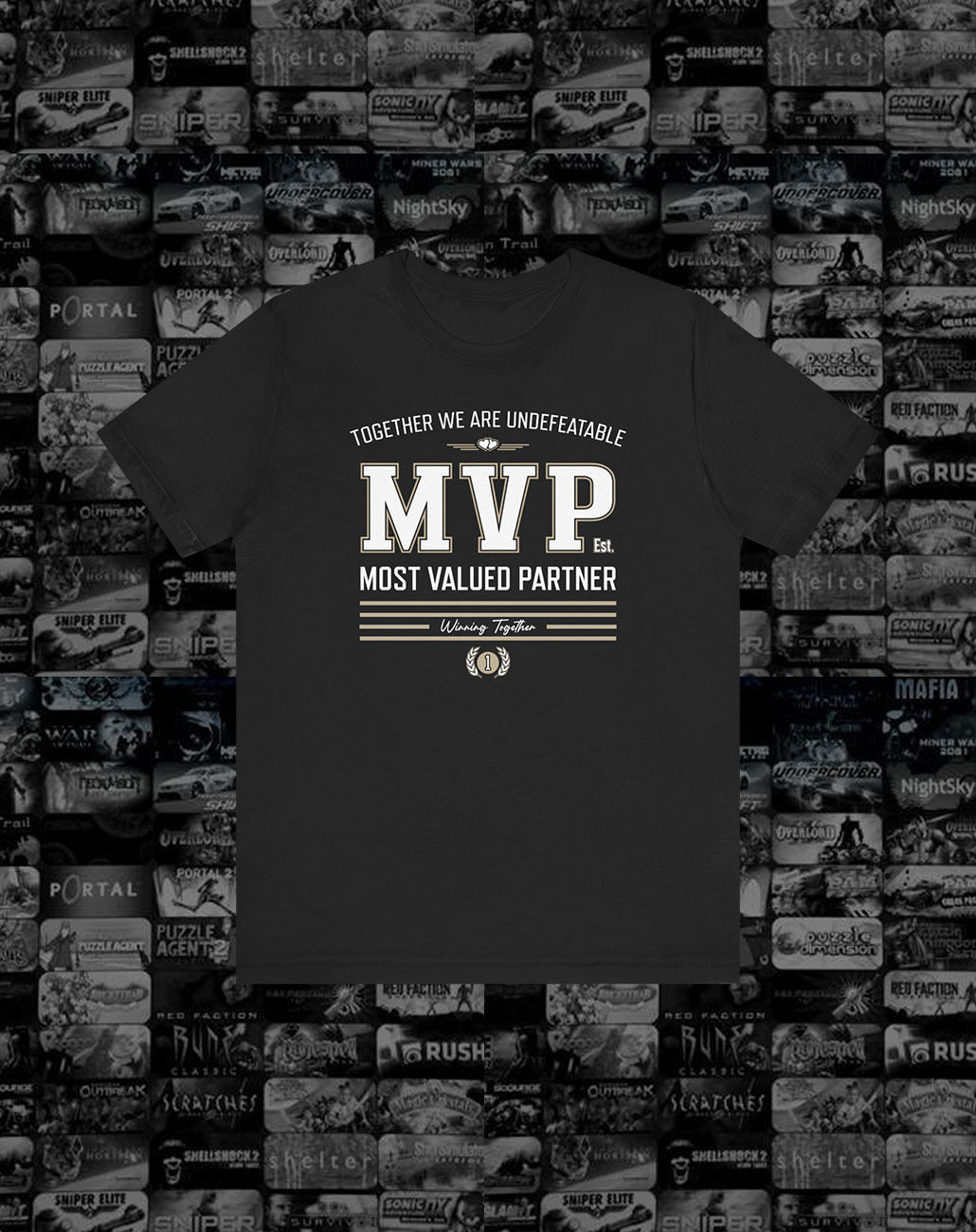MVP Most Valued Partner. Couples Matching Tee