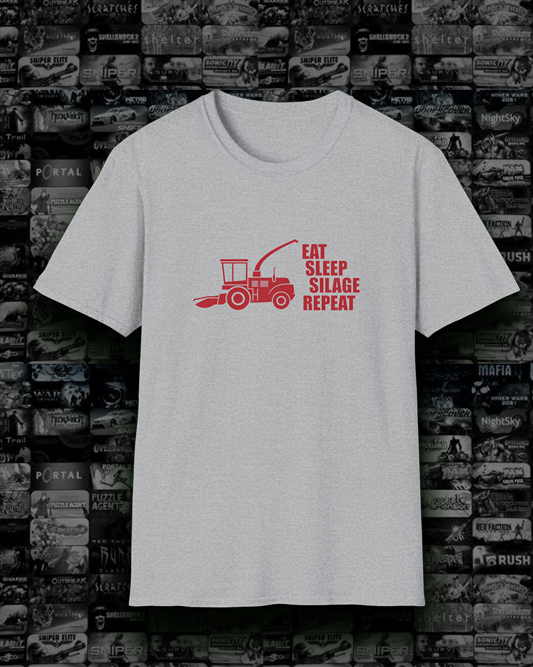 Eat Sleep Silage Repeat T-Shirt, Funny Farming Tee