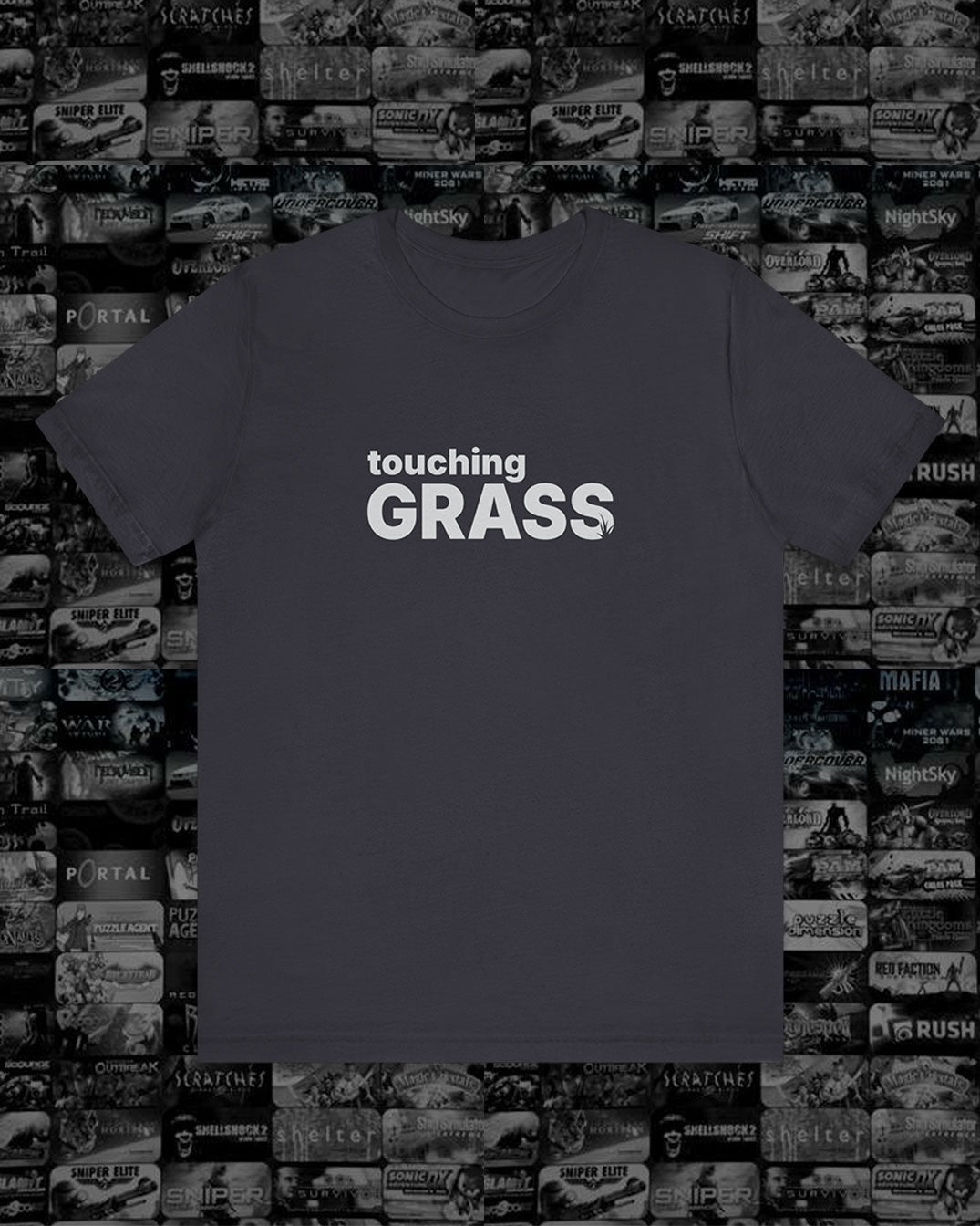 Out Touching Grass, Salty Gamer Comeback Unisex Tee