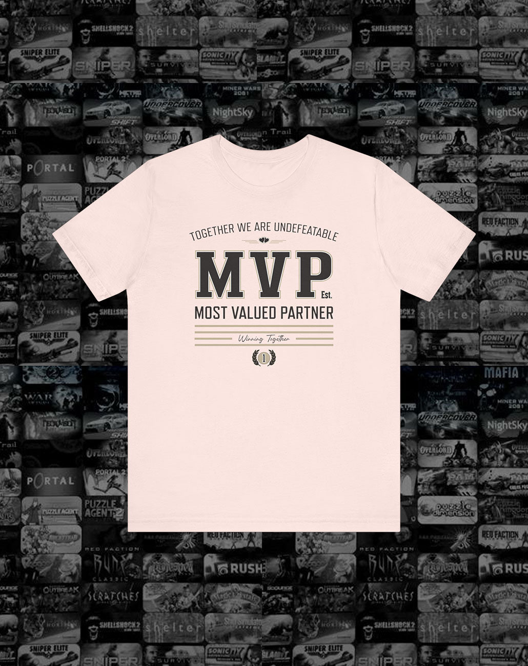 MVP Most Valued Partner. Couples Matching Tee