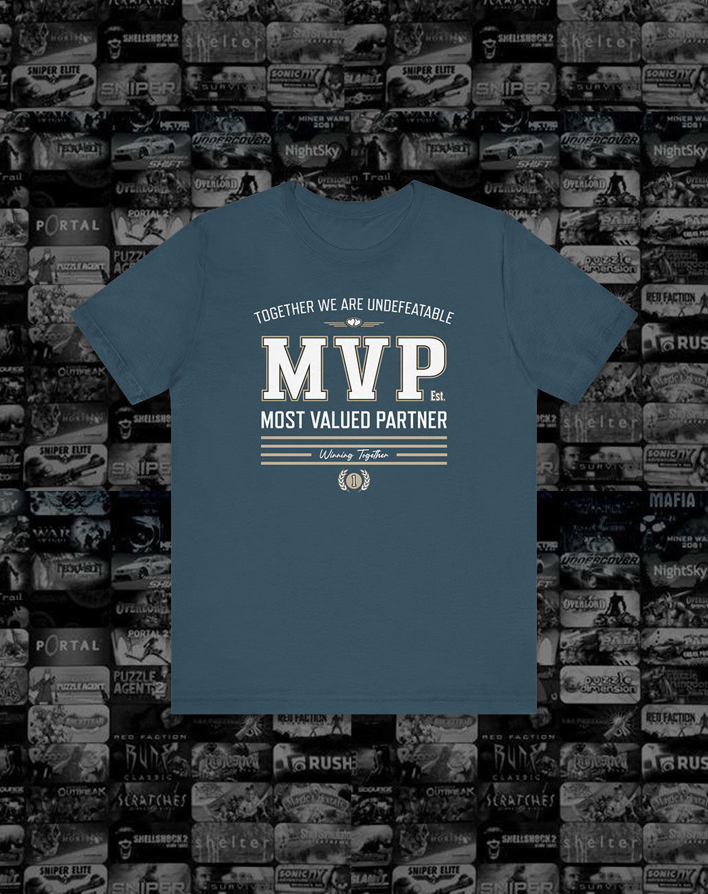 MVP Most Valued Partner. Couples Matching Tee