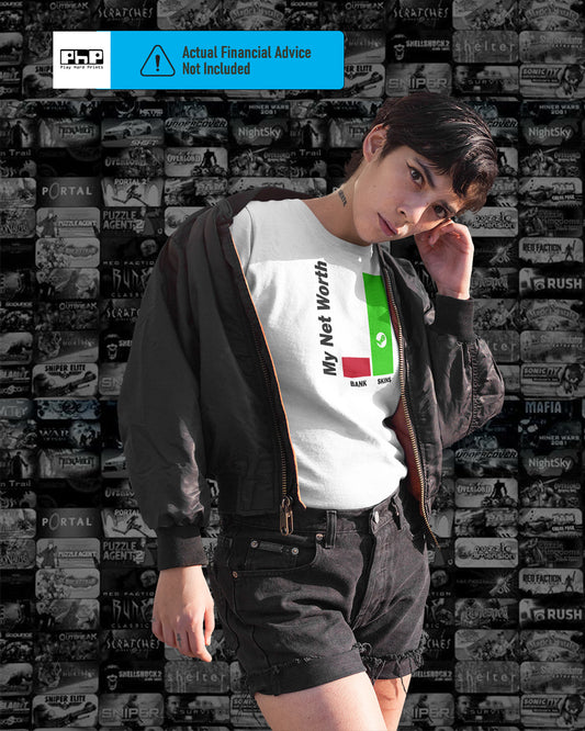 Bank Vs Steam Skins Gaming Humour Unisex Tshirt