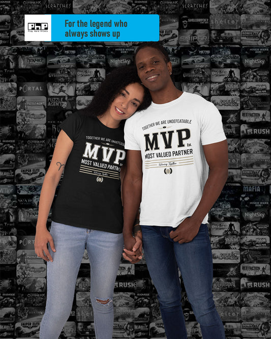 MVP Most Valued Partner. Couples Matching Tee