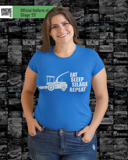 Eat Sleep Silage Repeat T-Shirt, Funny Farming Tee
