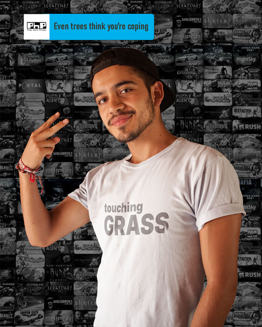 Out Touching Grass, Salty Gamer Comeback Unisex Tee