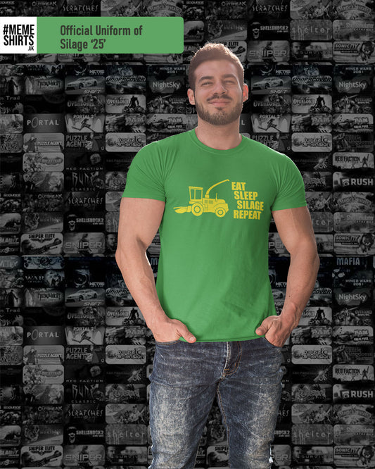 Eat Sleep Silage Repeat T-Shirt, Funny Farming Tee
